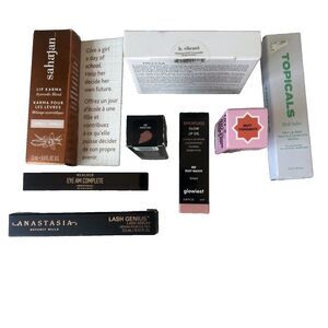 HIGH END BEAUTY MAKEUP  Bundle 8pc LOT Lash Lip Concealer Blush Brow Full Sz NEW